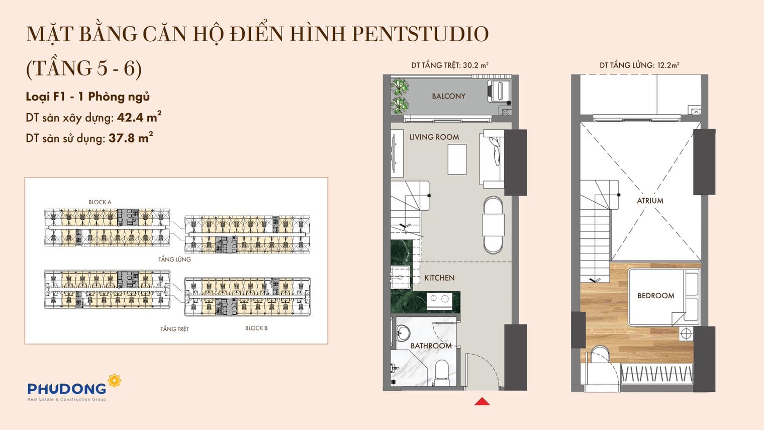 Loại F1 - 1 Phòng Ngủ
