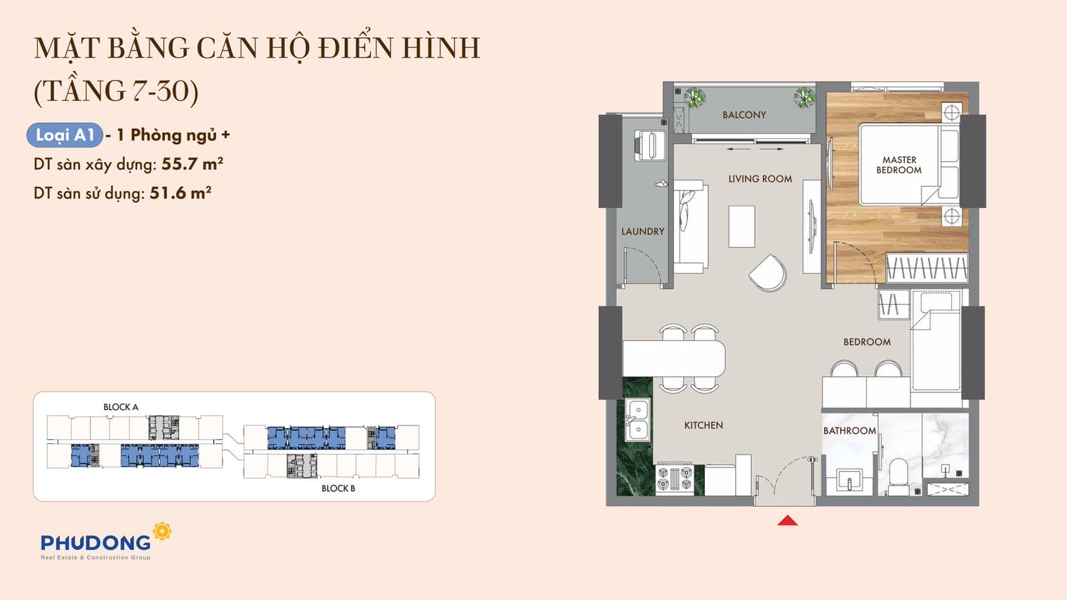 Loại A1 - 1 Phòng Ngủ +