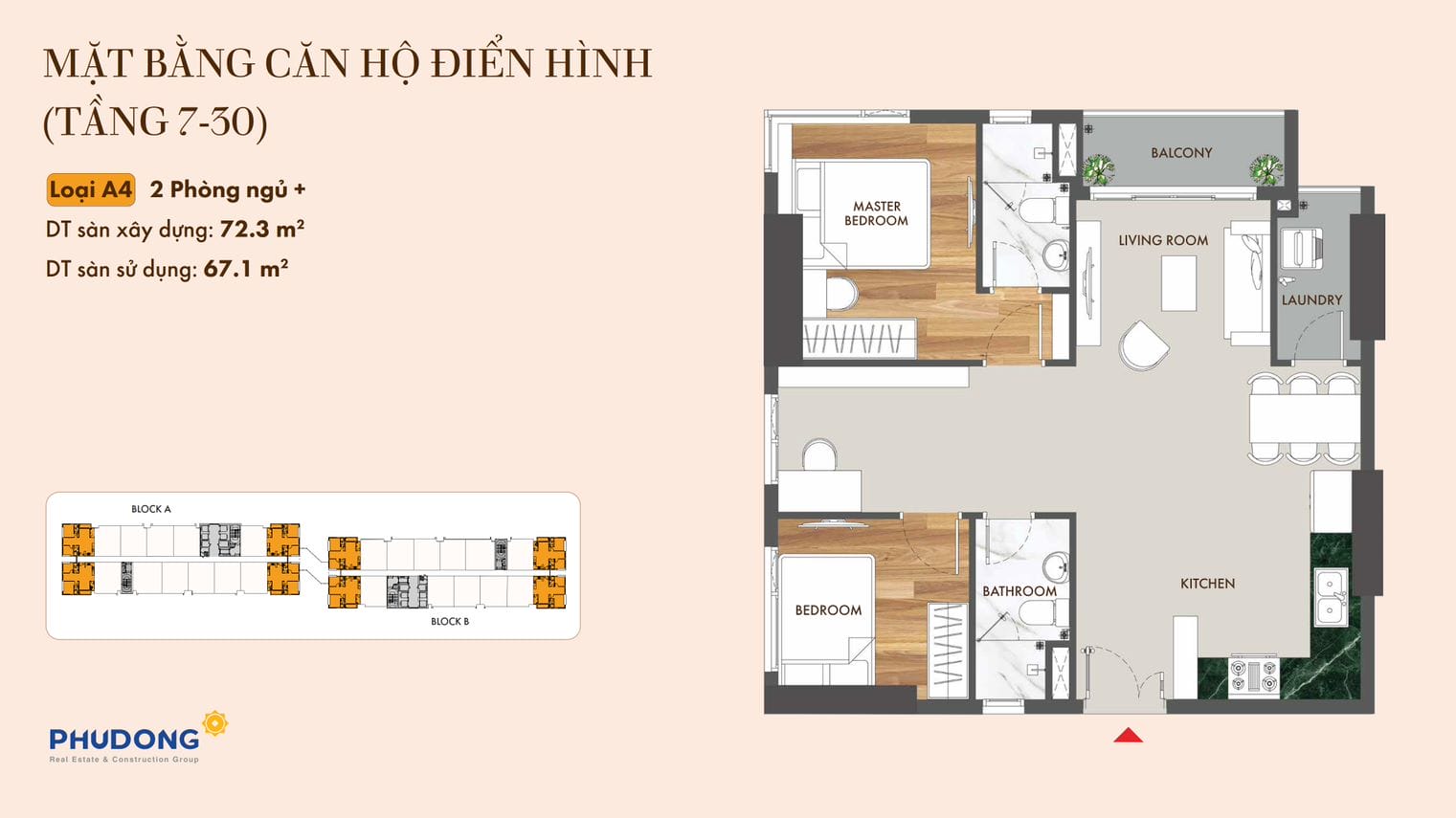 Loại A4 - 2 Phòng Ngủ +
